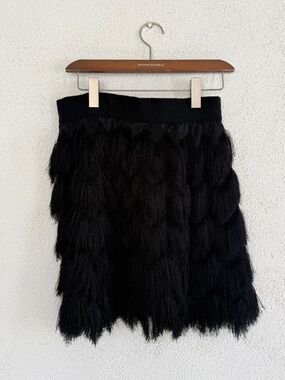 Faux Ostrich / Yak skirt